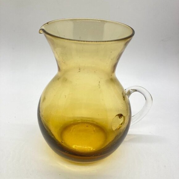 Lot 5 Enesco Japan Imports Miniature 3.5" Pitchers Applied Handle Jewel Tones - Picture 9 of 16